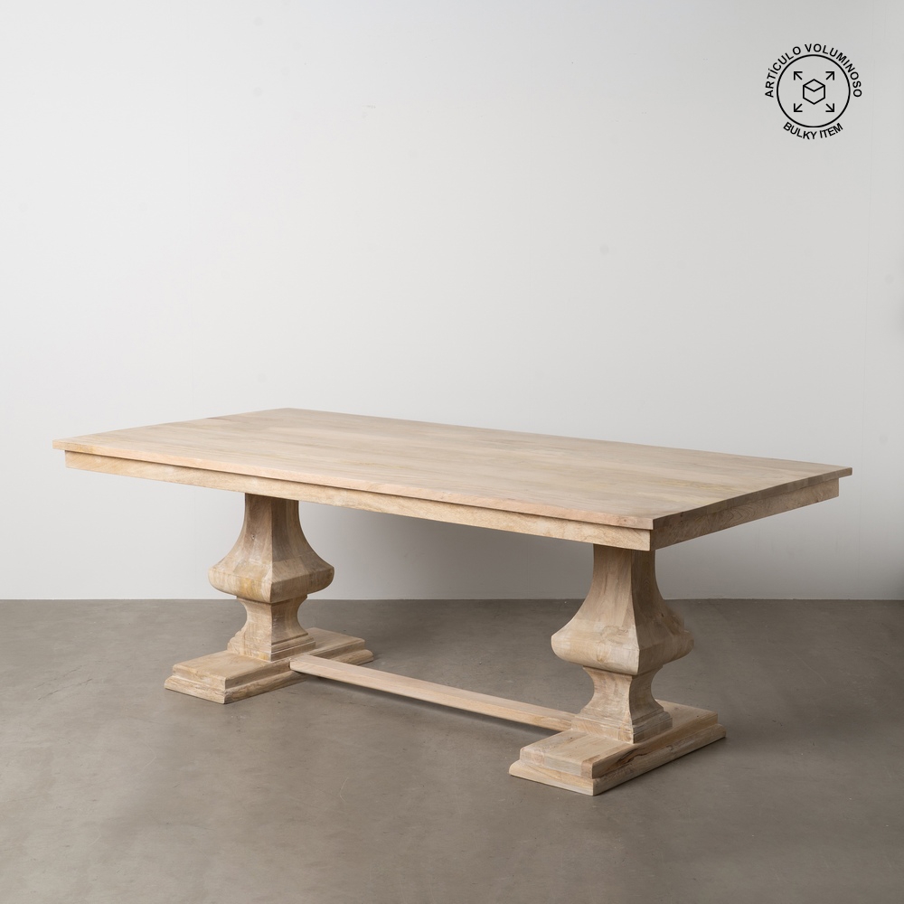 MESA COMEDOR BLANCO ROZADO 210 X 100 X 76 CM