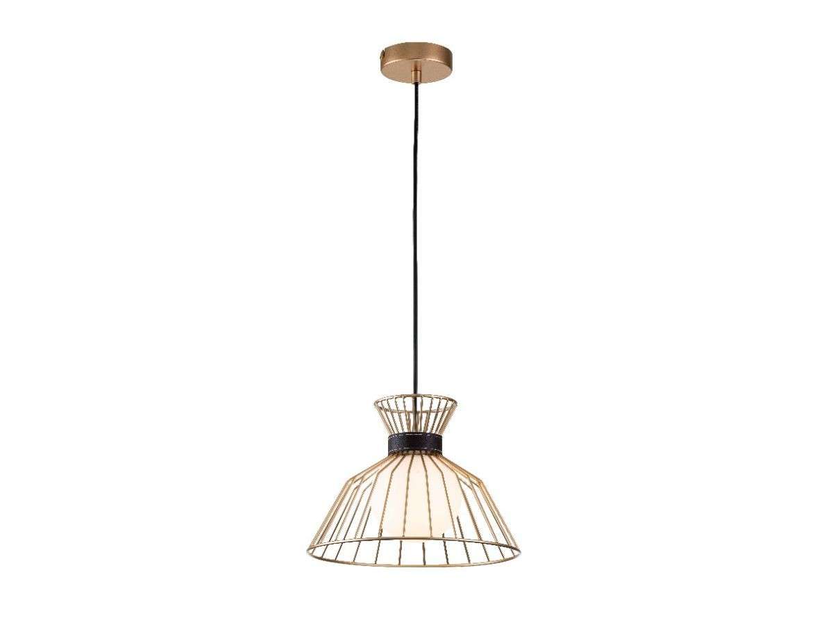Lámpara colgante tipo jaula color dorado Baldi LP576-1P