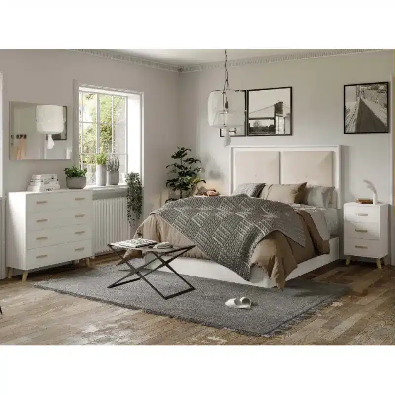 Dormitorio Nórdico 13 – Estilo Sofisticado y Funcionalidad Moderna