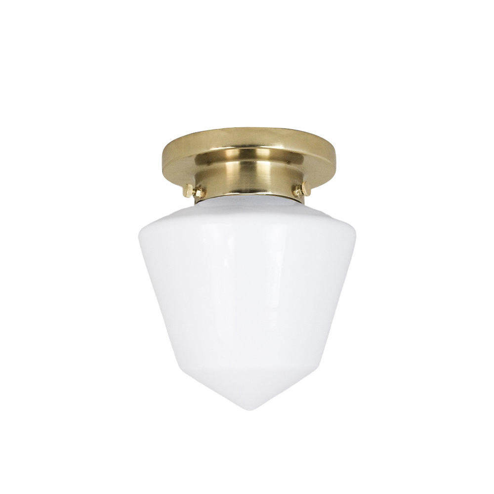 Plafón Signe Latón, cristal blanco