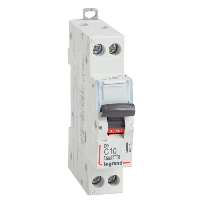 Interruptor Automatico DPN DX3 1+N 10A Legrand 407726 1 modulo