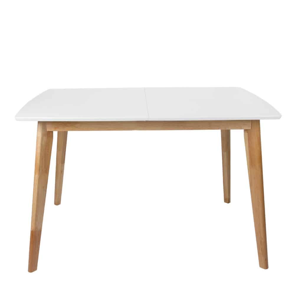 Mesa Extensible Adana Blanca-Natural 120/160 cm