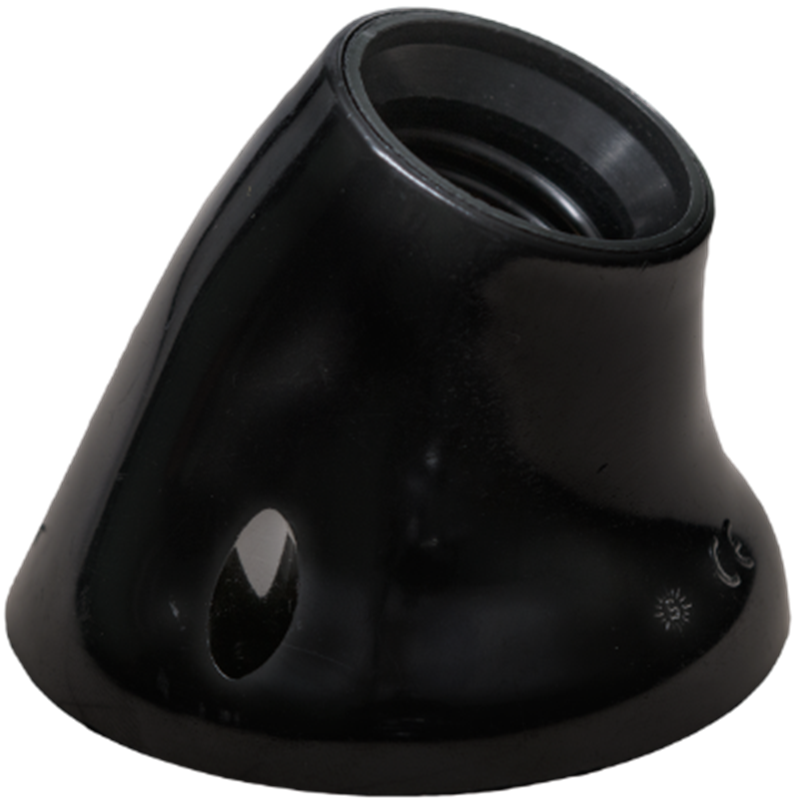 Portalamparas zocalo curvo E-27 4A 250V color negro SOLERA 6510N